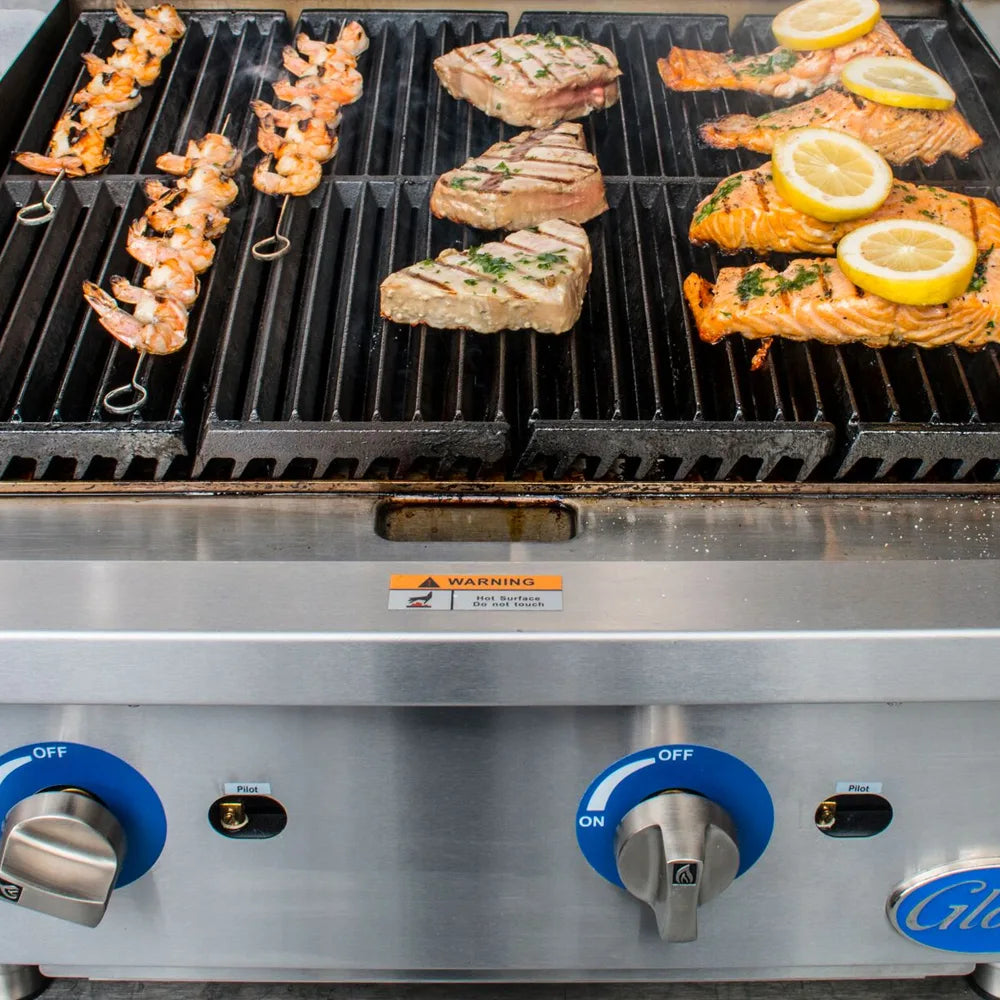 Globe GCB24G-SR 24" commercial gas charbroiler. 