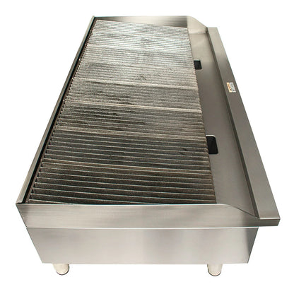 Globe GCB48G-SR 48" Countertop Gas Radiant Charbroiler with Cast-Iron Grates