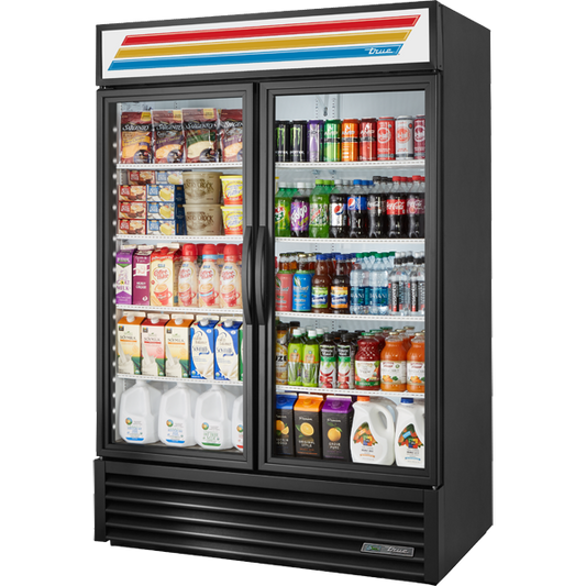 True GDM-49-HC~TSL01 Two Section Hinged Doors Refrigerated Merchandiser - 115V