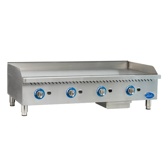 Globe GG48TG-NG 48" Natural Gas Countertop Griddle - 120,000 BTU