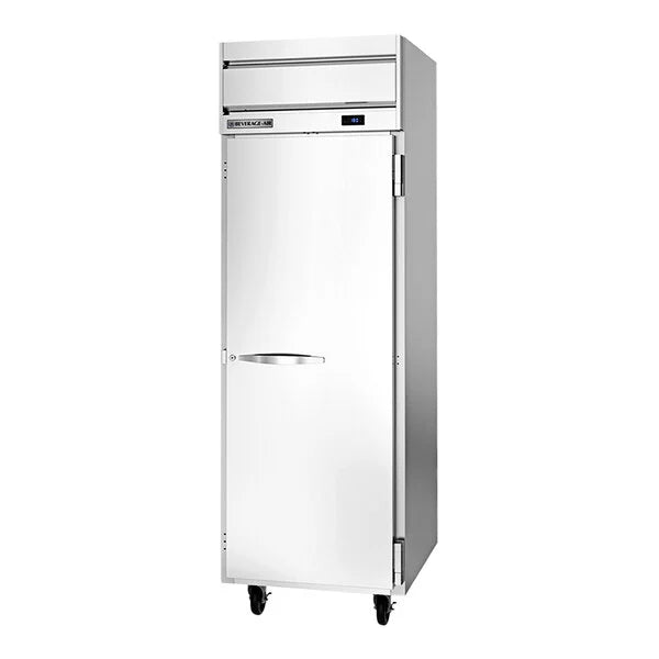 White commercial freezer on a white background