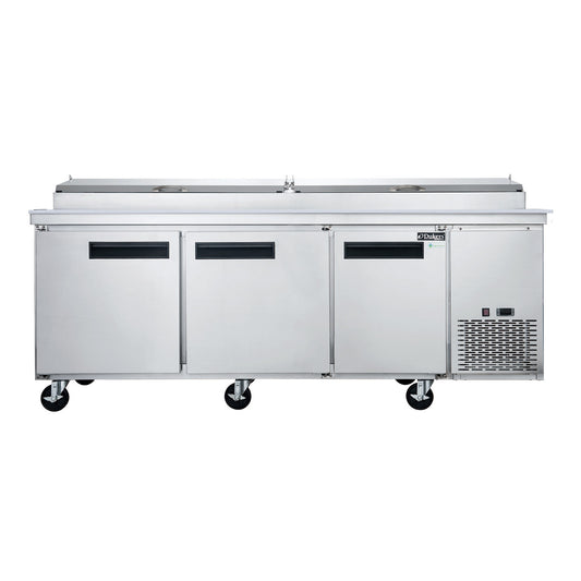 Dukers DPP90 90" 3 Solid Self-Closing Doors Sandwich / Salad Prep Table