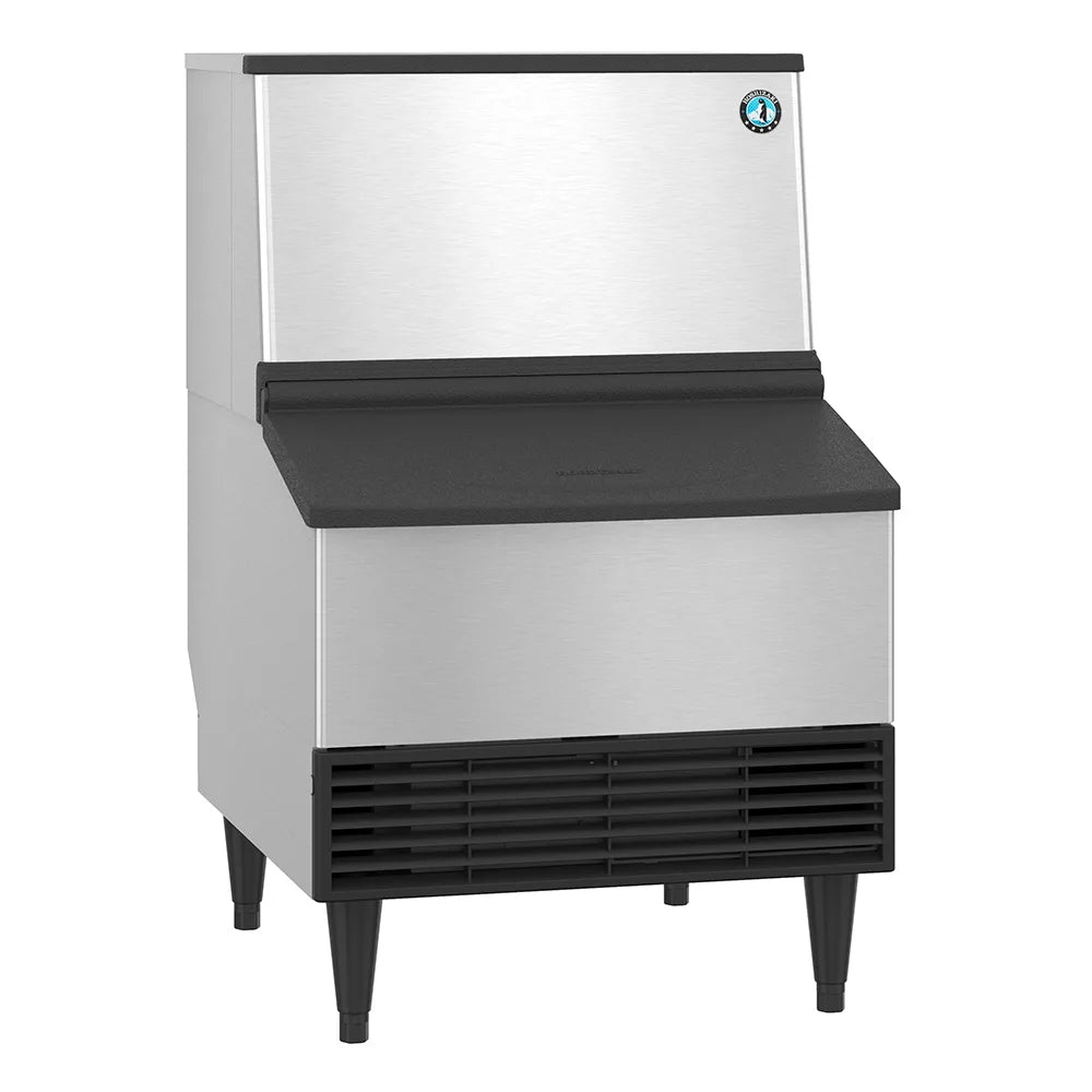 Ice machine with black top and base on a white background