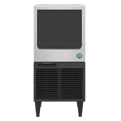 Ice machine with black screen and base on a white background