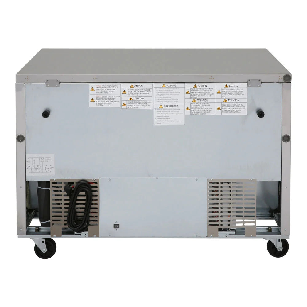 Turbo Air MUF-48-N Undercounter Freezer, 48 1/4" Two-Section Model