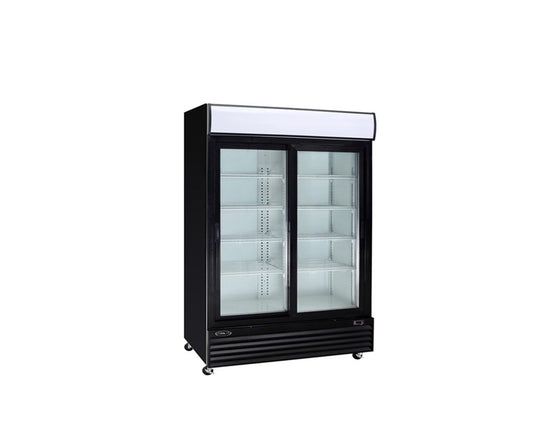 MVP Group KGM-50 43.8 Cu. Ft. Black 2 Section Kool-It Refrigerated Merchandiser - 115 Volts