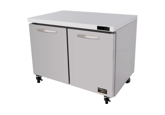 MVP Group KUCR-48-2 13.1 Cu. Ft. Stainless Steel Doors 2 Section Kool-It Signature Undercounter Refrigerator - 115 Volts