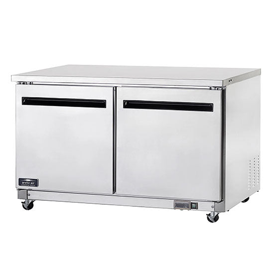 Arctic Air AUC60R 61.25" W Two-Section Solid Door Undercounter Refrigerated Work Top Counter