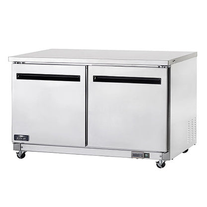 Arctic Air AUC60R 61.25" W Two-Section Solid Door Undercounter Refrigerated Work Top Counter
