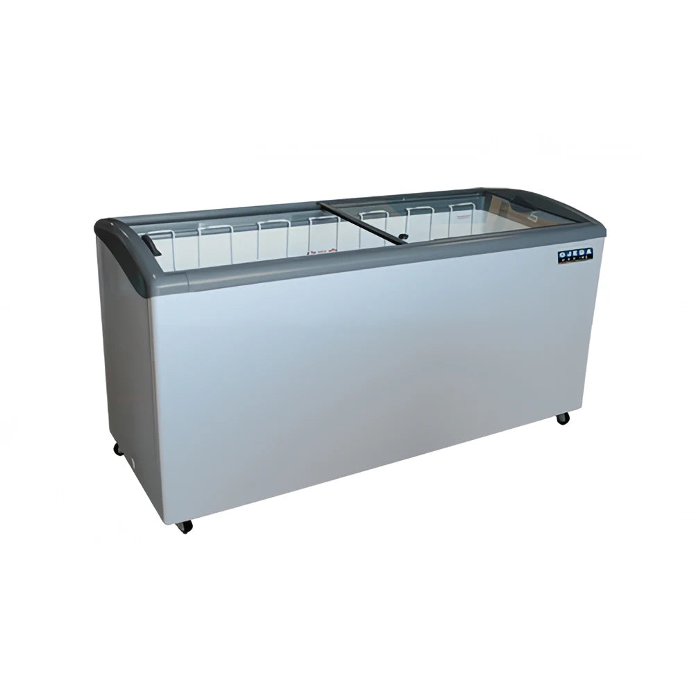 commercial glass lid chest freezer