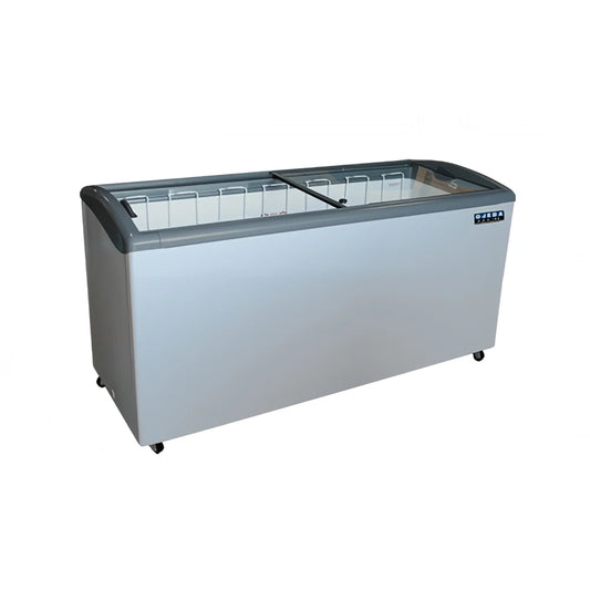commercial glass lid chest freezer