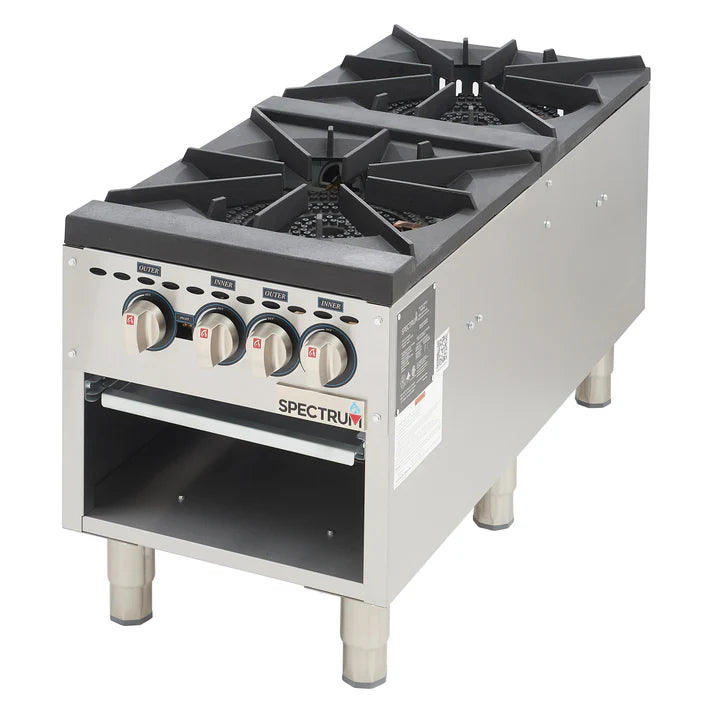 Spectrum stove with four burners on a white background