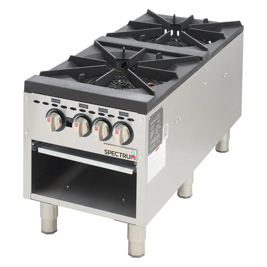Spectrum stove with four burners on a white background
