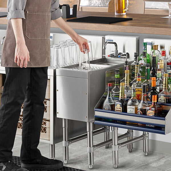 Advance Tabco PRCS-25-12 Prestige Series Underbar Hand Sink with Glass Rinser