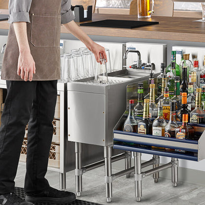 Advance Tabco PRCS-25-12 Prestige Series Underbar Hand Sink with Glass Rinser