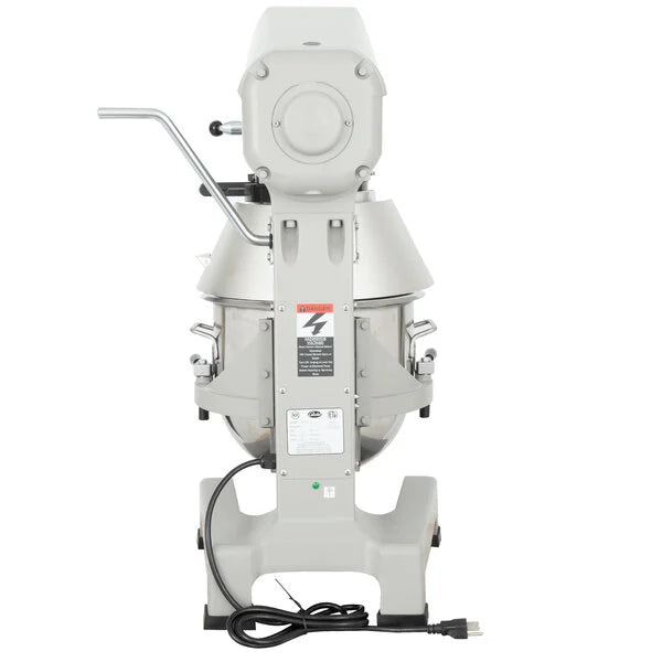 White industrial machine with a cord on a white background