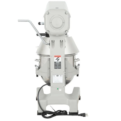 White industrial machine with a cord on a white background