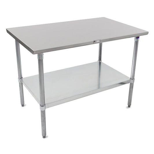 John Boos ST6-2448GSK-X 48" Stainless Steel Work Table with Undershelf