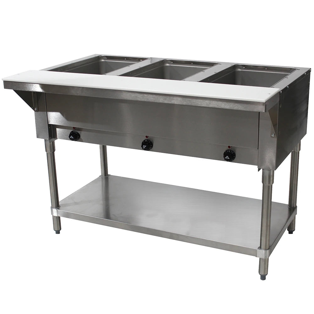 Advance Tabco SW-3E-120 Hot Food Table with Three Wells