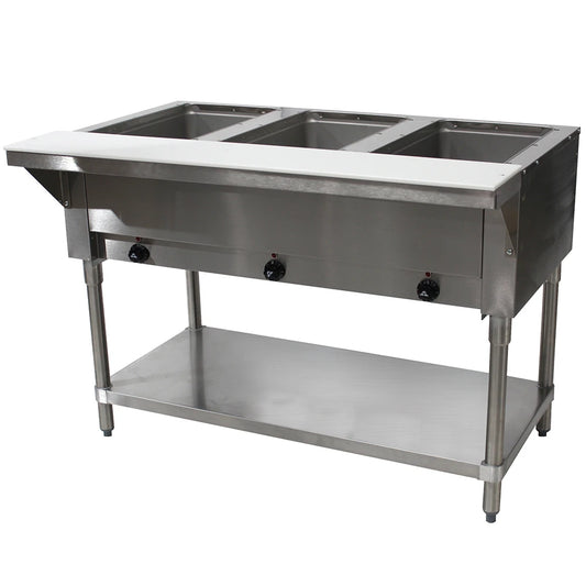 Advance Tabco SW-3E-120 Hot Food Table with Three Wells