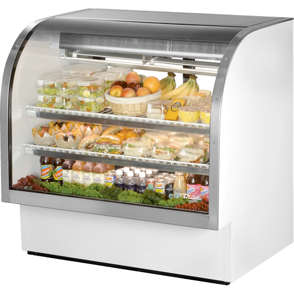 True TCGG-48-HC-LD Curved Glass Deli Case, 48 1/4" Service Model