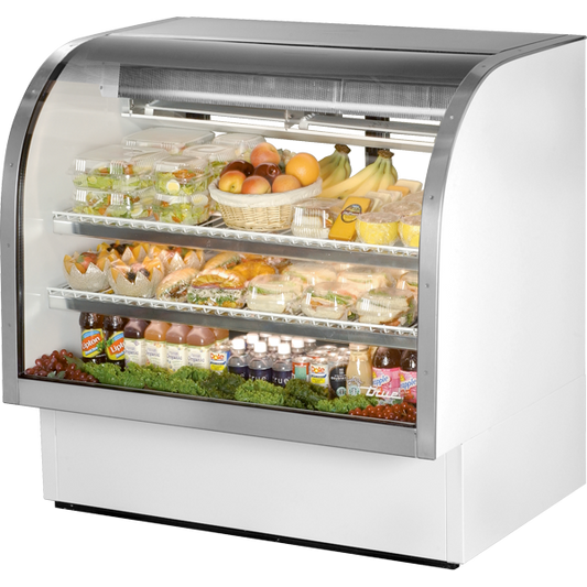 True TCGG-48-HC-LD Curved Glass Deli Case, 48 1/4" Service Model