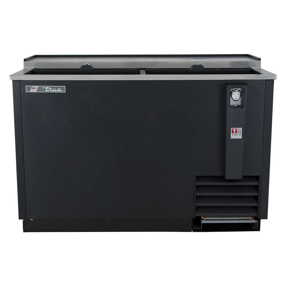 Black industrial machine with visible brand logo on a white background