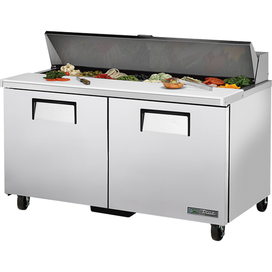 True TSSU-60-16-HC 60.38" W Two-Section Two Door Sandwich/Salad Top Refrigerator