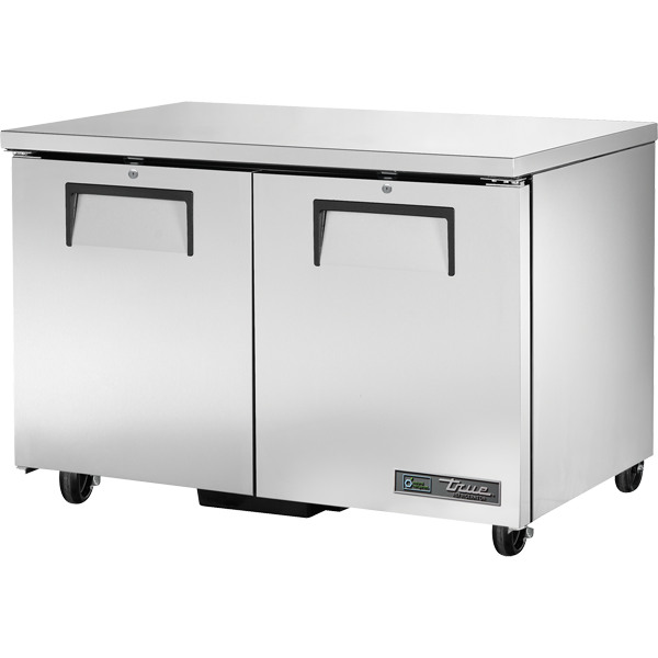 True TUC-48-HC 48.38"W Two-Section Stainless Steel Door Undercounter Refrigerator