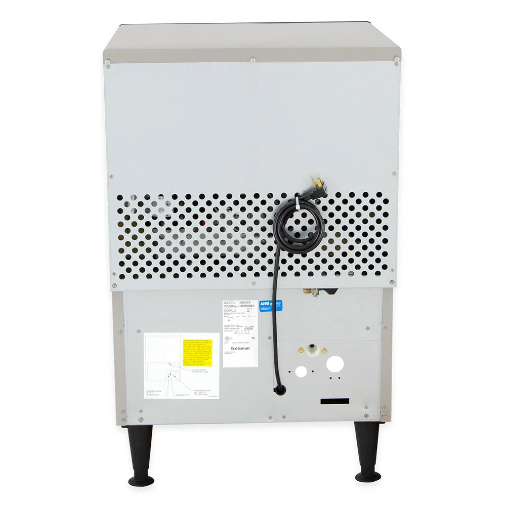 Back view of a dehumidifier with visible branding on a white background