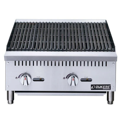 Dukers DCCB24 24"W Gas Countertop Charbroiler - 70,000 BTU