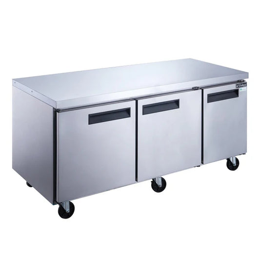 DUC72R 72" Stainless Steel Undercounter Refrigerator, 3 Doors